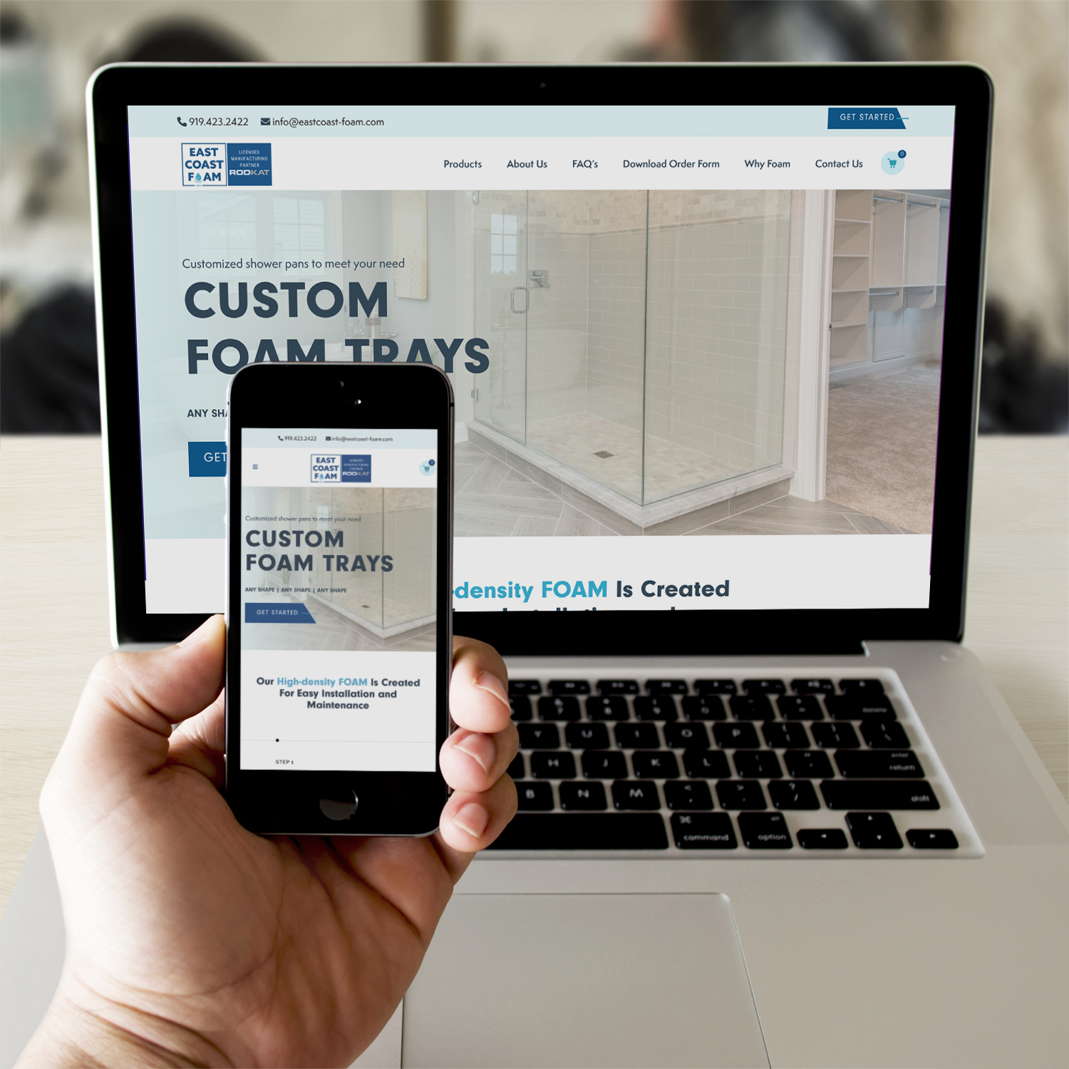 Web Company Raleigh Customized Shower Pans Feature